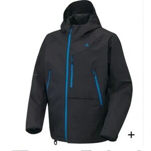 NEW Mens Ski-Doo M BC Kona Jacket Black Blue Full Zip Ski Snowboard Outerwear